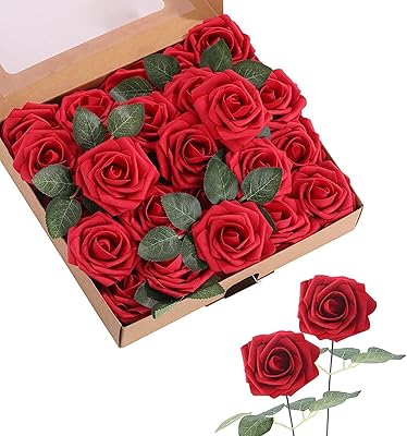 Fleurs artificielles zufeng, 25 roses artificielles en mousse avec tiges pour banquet de mariage, fêtes intérieures et extérieures et décoration de la saint-valentin (rouge). La boutique en ligne DIAYTAR COTE D'IVOIRE se distingue par sa diversité de produits et son engagement à offrir les meilleurs prix. Avec plus de 300000 références, les clients ont l'opportunité de découvrir de nouvelles marques et produits. Le site est conçu pour une navigation intuitive et un processus de commande rapide.
