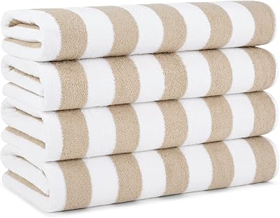 Ensemble de serviettes de plage california cabana surdimensionnées à rayures 4 pièces. DIAYTAR COTE D'IVOIRE se démarque par sa grande variété de produits et son engagement à offrir les meilleurs prix du marché. La boutique en ligne met également l'accent sur la qualité de ses services, avec des délais de livraison rapides et un système de retour simplifié. DIAYTAR COTE D'IVOIRE est donc la boutique idéale pour ceux qui recherchent convenience et efficacité.