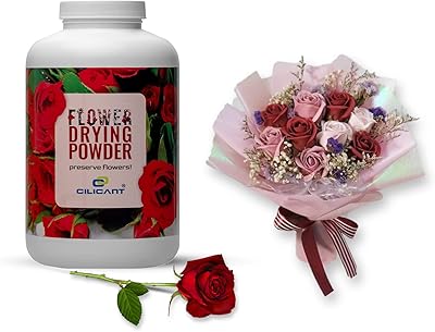 Poudre de séchage de fleurs silicantes pour usage personnel avec fleurs sèches, papier