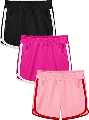 Short de course boroka pour fille short de sport dolphin design avec poches