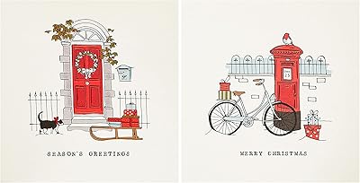 Boîte de cartes de noël caritative - conception de boîte aux lettres festive
