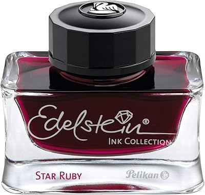 Encre en bouteille pelican pour stylos plume edelstein, star ruby, 50 ml, 1