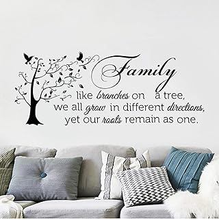 Stickers muraux avec citation de famille mile autocollants pour salon salle