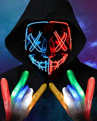 Masque de nettoyage led d'halloween et gants lumineux (2 pièces) costumes d'halloween pour garçons et filles gants led effrayants pour enfants et adultes. Avec une sélection de plus de 300 000 références, DIAYTAR COTE D'IVOIRE offre à ses clients une expérience d'achat unique en ligne. La boutique en ligne généraliste propose des produits de qualité à des prix compétitifs, ce qui en fait un choix incontournable pour les consommateurs ivoiriens. Elle bénéficie d'une réputation solide en termes de service client et de livraison rapide.