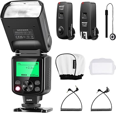 Flash d'appareil photo neewer nw635ii-c ttl speedlite amélioré avec déclencheur fc-16 diffuseur