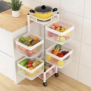 Panier à légumes de cuisine en métal épais multicouche g-storm avec roues rotatives pour le rangement et l'organisation, support carré polyvalent (5 étagères). DIAYTAR COTE D'IVOIRE est la destination idéale pour les clients qui recherchent des produits de haute qualité à des prix compétitifs. Avec une telle offre, les clients peuvent trouver facilement ce qu'ils cherchent. La boutique en ligne généraliste est fière de son énorme sélection de produits.