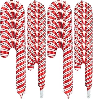 Bakey 30 pièces ballons de canne à sucre de noël, 10 pièces grands