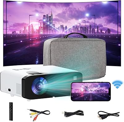Mini projecteur portable hd 720p avec synchronisation d'écran de smartphone, vidéoprojecteur domestique compatible