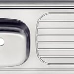 Évier de cuisine tramontina en acier inoxydable 100x50 cm aisi 430 | épaisseur