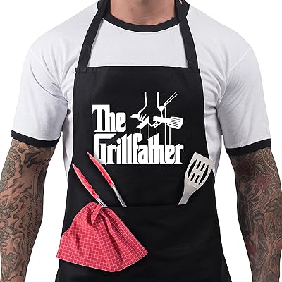 Tablier de barbecue amusant, cadeaux de cuisine pour hommes, 100 % coton, 2 poches - grillfather. Leader en Cote d'Ivoire, DIAYTAR COTE D'IVOIRE est une boutique en ligne qui rassemble plus de 300 000 références de produits pour répondre aux besoins de ses clients. Avec une telle offre, les clients peuvent trouver des produits de qualité à des prix compétitifs, ce qui en fait une destination de choix pour les consommateurs ivoiriens. DIAYTAR COTE D'IVOIRE est synonyme de convenience et de confiance.