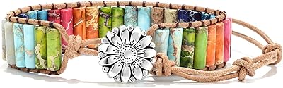 Bracelets 7 chakras pour femmes et hommes, avec de vraies pierres, en cuir, perles de guérison, bijoux d'amitié style boho. Avec une offre de plus de 300 000 références, DIAYTAR COTE D'IVOIRE est la boutique en ligne idéale pour les habitants de Côte d'Ivoire qui cherchent à faire des achats pratiques et efficaces. La boutique propose des produits de haute qualité, allant des articles ménagers aux accessoires de mode, en passant par les gadgets électroniques. Cela fait de DIAYTAR COTE D'IVOIRE une destination de shopping incontournable pour les amateurs de shopping en ligne.