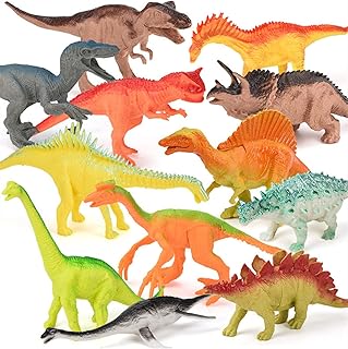 Jouets de dinosaures avec 12 figurines de dinosaures, ensemble de jeu de dinosaures