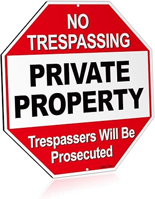 Seulement panneau d'avertissement en aluminium pour propriété privée vous serez poursuivi alerte