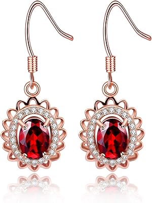 Boucles d'oreilles pendantes en argent sterling 925 plaqué or rose pour femmes, boucles d'oreilles à tige avec pierre de naissance de janvier pour filles. La boutique en ligne DIAYTAR COTE D'IVOIRE propose une expérience d'achat en ligne personnalisée et sécurisée, avec des paiements en ligne sécurisés et des options de livraison flexibles. Elle offre également un service client de haute qualité pour répondre aux questions et aux préoccupations des clients. Avec sa sélection étendue de produits et ses prix compétitifs, DIAYTAR COTE D'IVOIRE est la destination idéale pour les achats en ligne en Côte d'Ivoire.