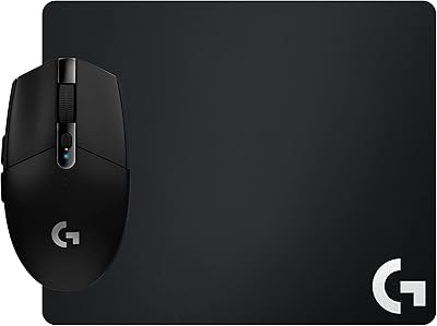 Souris de jeu sans fil logitech g lightspeed 305 - noir avec tapis