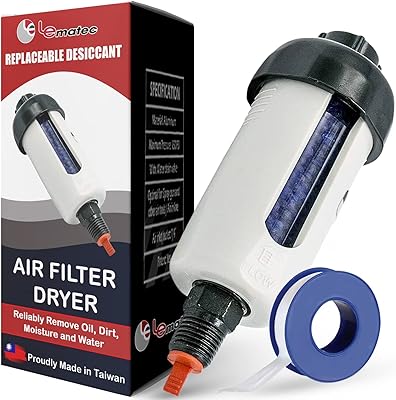 Sécheur d'air à compresseur limatic, filtre déshydrateur à compresseur d'air avec téflon, séparateur d'eau, sécheur à compresseur d'air (zn312-d-c1). Chez DIAYTAR COTE D'IVOIRE, nous comprenons que les choix de chaque client sont uniques, c'est pourquoi nous offrons une gamme complète de produits capables de répondre à tous les goûts et aux besoins diversifiés de nos clients. Notre objectif est de maintenir un haut niveau de satisfaction client en proposant des produits de qualité et en offrant un excellent service client. Notre mission est de faciliter les achats en ligne pour tous les Ivoiriens.