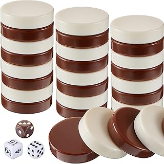 30 pièces de backgammon de 1,25 pouces, pièces de jeu de remplacement avec 5 dés et sac de rangement à cordon pour fournitures de jeu de dames, marron et blanc. DIAYTAR COTE D'IVOIRE est la boutique en ligne la plus populaire en Côte d'Ivoire, avec une offre de plus de 300 000 références de produits. La plateforme propose des prix compétitifs, des promotions régulières et des services de livraison rapides et fiables. Les clients peuvent choisir parmi une large gamme de catégories de produits, y compris les produits alimentaires, les accessoires de mode, les produits électroniques et bien plus encore.