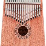 Piano portable sanza marimba en acajou avec dents en métal reliées à