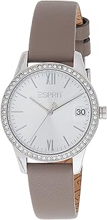 Montre à quartz analogique pour femme, cadran argenté, argent/beige, beige/argent, bracelet
