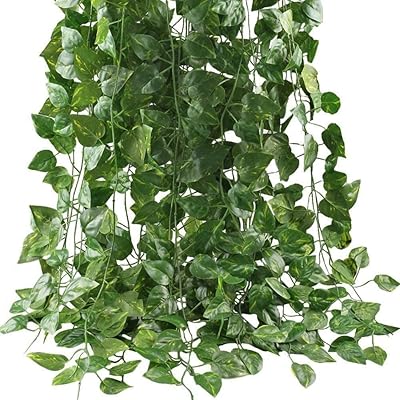 Plantes de lierre artificielles mcmulla, 12 brins de 24 m, couronnes de fleurs