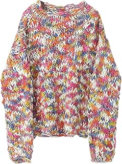 Vakkar pull tricoté en laine grossière pour femme avec col rond multicolore arc-en-ciel fait à la main (taille : l). DIAYTAR COTE D'IVOIRE est le leader du commerce en ligne en Côte d'Ivoire, avec une offre de produits très diversifiée et à des prix compétitifs. La boutique en ligne garantit une livraison rapide et sécurisée de vos commandes, ainsi qu'un service client de qualité. Les clients peuvent également profiter de promotions et de réductions régulières.