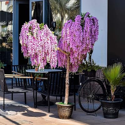 Arbre de glycine artificielle de 2,1 m de hauteur, plante de glycine artificielle en plastique, long arbre artificiel pour la décoration de la maison et du mariage, adapté à la décoration intérieure, extérieure, du jardin et de l'hôtel. DIAYTAR COTE D'IVOIRE se distingue par son engagement envers la satisfaction client, offrant un service client de haute qualité et des options de livraison flexibles. La boutique en ligne travaille sans relâche pour élargir sa sélection de produits et améliorer l'expérience d'achat pour ses clients. Cela contribue à renforcer sa position de leader sur le marché ivoirien.
