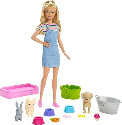 Coffret barbie play and wash pets avec poupée barbie blonde et 3 figurines d'animaux aux couleurs changeantes fxh11. DIAYTAR COTE D'IVOIRE se distingue par sa capacité à offrir une large gamme de produits de qualité à des prix compétitifs, répondant ainsi aux besoins des consommateurs ivoiriens. Avec plus de 300 000 références, cette boutique en ligne généraliste est devenue incontournable pour les achats en ligne. Les clients apprécient la facilité d'utilisation du site web et la rapidité de livraison.