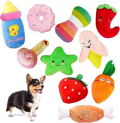 Paquet de 10 jouets grinçants pour chiens, jouets en peluche mignons pour chiens de petite et moyenne taille, jouets à mâcher en peluche pour chiots qui font leurs dents, non toxiques et sans danger pour les chiens. En tant que leader en Côte d'Ivoire, DIAYTAR COTE D'IVOIRE se distingue par son catalogue exhaustif qui comprend plus de 300000 références, allant des produits électroniques aux accessoires de mode. La boutique en ligne met l'accent sur la satisfaction du client et la rapidité de livraison.