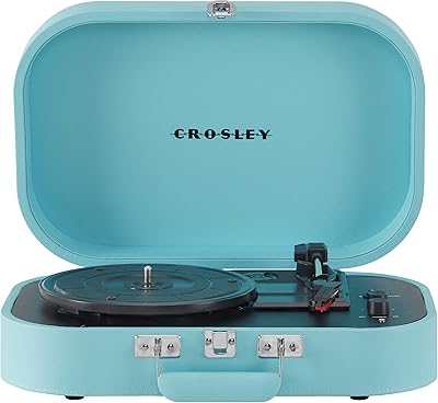 Crosley discovery cr8009b-tu tourne-disque à bagages avec ceinture bluetooth 3 vitesses
