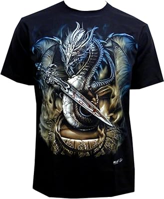 T-shirt dragon pour homme en coton qui brille dans le noir avec des manches courtes et de magnifiques motifs imprimés devant et derrière. DIAYTAR COTE D'IVOIRE se distingue par son approche innovante du commerce en ligne. En proposant un catalogue de plus de 300000 articles, cette boutique en ligne généraliste répond aux besoins diversifiés de sa clientèle. Elle mise sur la confiance et la qualité pour renforcer sa position de leader sur le marché ivoirien.