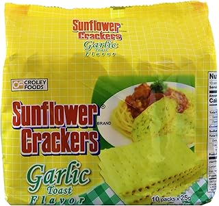 Croley foods crackers au tournesol ail 10*25g saveur toast 250gm