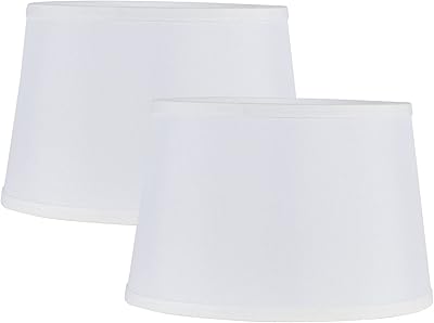Gabori lot de 2 abat-jour blancs moyens grands tambour pour lampe de table