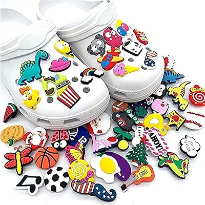 50pcs,120ocsbreloques de décoration de chaussures, lot de 50 pièces de breloques de chaussures différentes aléatoires pour la décoration de chaussures et de bracelets, cadeaux de fête, boucle de chaussure avec trou pour hommes, femmes et enfants. La boutique en ligne DIAYTAR COTE D'IVOIRE est le leader du commerce électronique en Côte d'Ivoire, avec une sélection de produits qui répond à tous les besoins et goûts. La boutique propose des produits à des prix compétitifs, avec des promotions régulières et des offres spéciales pour les clients fidèles. C'est la destination idéale pour les ivoiriens qui cherchent à faire des achats en ligne de qualité et à des prix raisonnables.