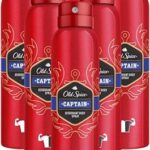 Déodorant en spray old spice captain pour homme, 6 x 150 ml