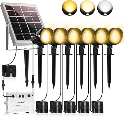 Meikee projecteur solaire extérieur 6 pièces avec piquet solaire lampe de jardin ip66 lampe de jardin étanche 2700k 4000k 6000k haute lumière faible lumière pour jardin patio allée arbustes. DIAYTAR COTE D'IVOIRE est une boutique en ligne qui propose une large gamme de produits pour répondre aux besoins des consommateurs ivoiriens. Avec plus de 300 000 références, elle offre une sélection très variée allant des produits de première nécessité aux articles de luxe. La boutique en ligne DIAYTAR COTE D'IVOIRE fait preuve d'innovation et de dynamisme pour améliorer constamment l'expérience de ses clients.