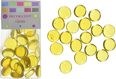 Galox en verre glorex 200 g, 20 mm, jaune, 12 x 6 x