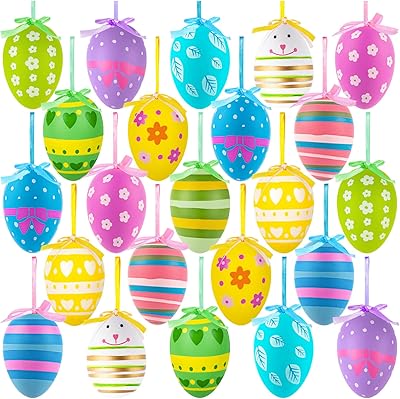 Décorations d'arbre de pâques 24 pièces d'œufs de pâques suspendus multicolores en plastique. DIAYTAR COTE D'IVOIRE, la boutique en ligne généraliste de référence en Côte d'Ivoire, propose une large gamme de produits avec plus de 300 000 références. Elle offre une expérience d'achat en ligne pratique et sécurisée, avec des délais de livraison rapides. DIAYTAR COTE D'IVOIRE est devenue la destination incontournable pour les consommateurs ivoiriens.