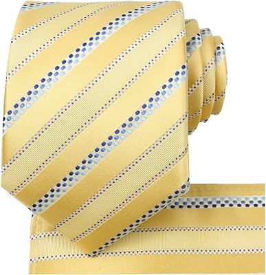 Cravates en satin rayées kissties pour hommes + coffret cadeau, taille unique