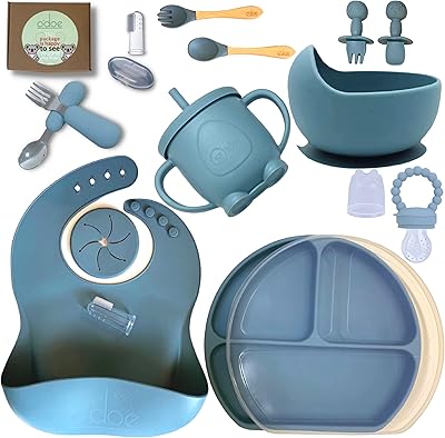 Ensemble d'alimentation pour bébé odoo pour les tout-petits (17 pièces), ensemble d'alimentation