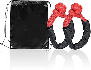 Moon min 2 boucles d'attache souples robustes pour récupération, remorquage et treuil. corde