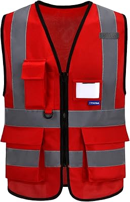 Gilet de sécurité réfléchissant haute visibilité a-safe, couleur néon brillant avec 4 bandes