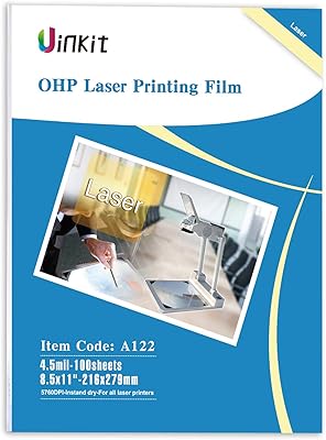 Film de projection ohp - 8,5 x 11 pouces pour imprimante et copieur laserjet film transparent 100 feuilles uinkit. En tant que boutique en ligne leader en Côte d'Ivoire, DIAYTAR COTE D'IVOIRE offre une expérience d'achat en ligne unique et conviviale. Avec une équipe de professionnels dédiés, la boutique garantit une livraison rapide et sécurisée de vos commandes, ainsi qu'un service client réactif et compétent. Les clients peuvent ainsi profiter d'une expérience d'achat en ligne sans stress.