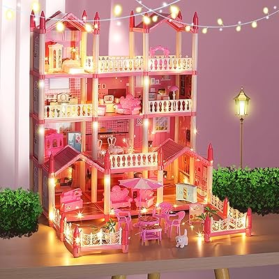 Jouets de construction de maison de poupée beauenty avec des lumières à assembler