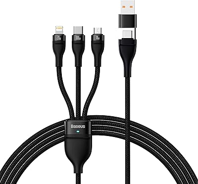 Câble de données usb type-c à charge rapide baseus flash series 100 w 2 pour 3, 4 pieds, noir. En tant que leader des boutiques en ligne en Côte d'Ivoire, DIAYTAR COTE D'IVOIRE est dédiée à offrir une expérience d'achat en ligne sans précédent. Elle propose une sélection variée de produits, des promotions régulières et un service client exceptionnel. Grâce à sa philosophie centrée sur le client, la boutique s'efforce de dépasser les attentes de sa clientèle et de renforcer sa position de leader sur le marché ivoirien.