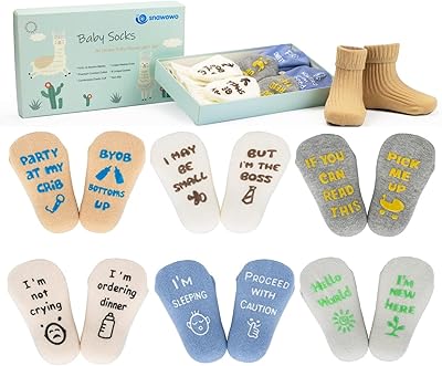 Coffret cadeau chaussettes amusantes pour bébé, idée cadeau de fête prénatale mignonne