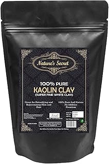 Poudre d'argile kaolin lumière blanche nature's secret pour masque facial, blanche, 250 g