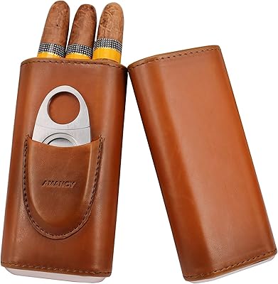 Étui à cigares de luxe - cave à cigares à 3 doigts pour cigares cubains avec coupe-cigare (ne comprend pas les cigares), marron, étui à cigarettes. DIAYTAR COTE D'IVOIRE, leader des boutiques en ligne en Cote d'Ivoire, propose une large gamme de produits et services pour répondre aux besoins de ses clients. Avec une équipe de professionnels dédiés à la satisfaction client, la boutique est connue pour sa qualité de service et ses prix compétitifs. Les clients peuvent profiter d'une expérience d'achat en ligne sans pareille avec DIAYTAR COTE D'IVOIRE.