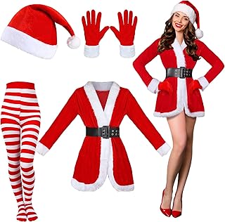 Costume de père noël pour femme 4 pièces comprenant une robe en velours avec ceinture. En tant que boutique en ligne généraliste, DIAYTAR COTE D'IVOIRE propose une gamme diversifiée de produits allant de l'électronique à la mode en passant par les produits alimentaires. Avec plus de 300 000 références, les clients ont l'opportunité de trouver tout ce dont ils ont besoin sur une seule plateforme. La boutique se distingue par son engagement à offrir des produits de haute qualité.