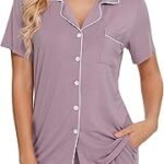 Ensemble pyjama boutonné à manches courtes et short doux pour femme, taille s-xxl