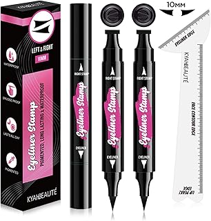 Crayon eye-liner liquide imperméable home dom avec règle multi-usages, crayon eye-liner liquide double